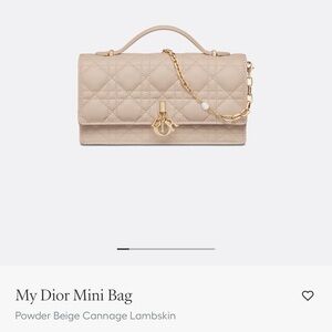 My Dior Mini Powder Beige Cannage Lambskin Clutch